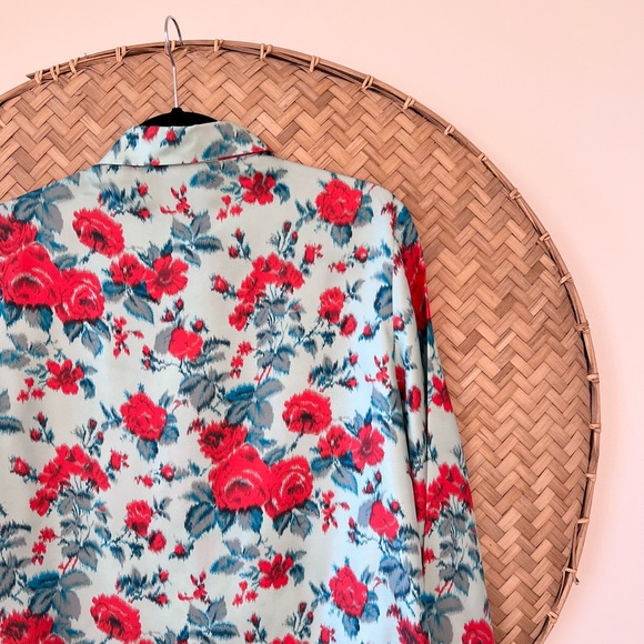 MSGM 100%‎ SILK GORGEOUS FLORAL BUTTON UP BLOUSE - MADE IN ITALY - Picture 10 of 14